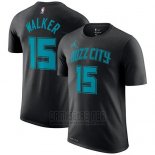 Camiseta Manga Corta Kemba Walker Charlotte Hornets Negro Ciudad2