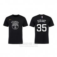 Camiseta Manga Corta Kevin Durant Golden State Warriors 2019 Negro