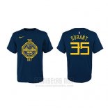 Camiseta Manga Corta Kevin Durant Golden State Warriors Azul Marino Ciudad