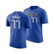 Camiseta Manga Corta Luka Doncic Dallas Mavericks Azul4