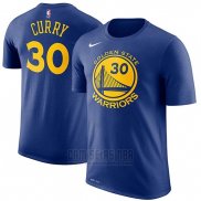 Camiseta Manga Corta Stephen Curry Golden State Warriors 2019 Azul