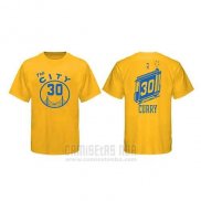 Camiseta Manga Corta Stephen Curry Golden State Warriors Amarillo Hardwood Classics