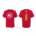 Camiseta Manga Corta Trae Young Atlanta Hawks Rojo