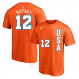 Camiseta Manga Corta USA Rising Stars 2020 Memphis Grizzlies Ja Morant Naranja