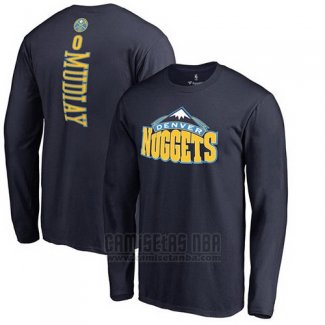 Camiseta Manga Larga Emmanuel Mudiay Denver Nuggets Azul Marino