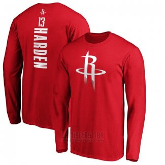 Camiseta Manga Larga James Harde Houston Rockets Rojo