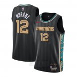 Camiseta Memphis Grizzlies Ja Morant #12 Ciudad 2020-21 Negro