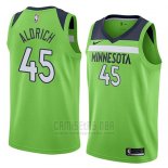 Camiseta Minnesota Timberwolves Cole Aldrich #45 Statement 2018 Verde