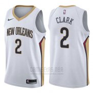 Camiseta New Orleans Pelicans Ian Clark #2 Association 2017-18 Blanco