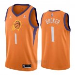 Camiseta Phoenix Suns Devin Booker #1 Statement 2021 Naranja