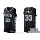 Camiseta San Antonio Spurs Tre Jones #33 Statement 2022-23 Negro