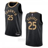 Camiseta Toronto Raptors Chris Boucher #25 Ciudad 2022-23 Negro