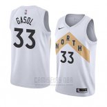 Camiseta Toronto Raptors Marc Gasol #33 Ciudad 2018 Blanco