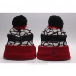 Gorro Beanie Jordan Negro Rojo