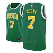 Camiseta Boston Celtics Jaylen Brown #7 Earned 2018-19 Verde