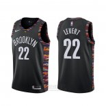 Camiseta Brooklyn Nets Caris Levert #22 Ciudad Negro