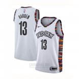 Camiseta Brooklyn Nets James Hardenl #13 Ciudad 2020 Blanco