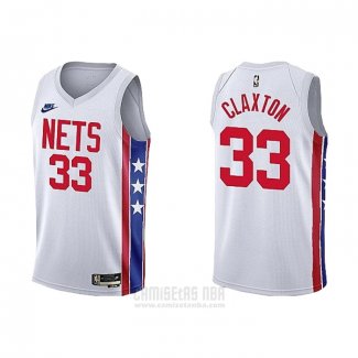 Camiseta Brooklyn Nets Nic Claxton #33 Classic 2022-23 Blanco