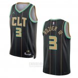 Camiseta Charlotte Hornets Terry Rozier III #3 Ciudad 2022-23 Negro