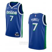 Camiseta Dallas Mavericks Dwight Powell #7 Ciudad 2022-23 Azul