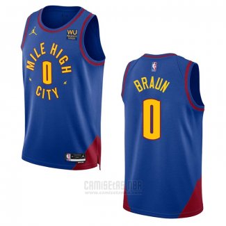 Camiseta Denver Nuggets Christian Braun #0 Statement 2022-23 Azul