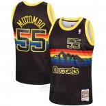 Camiseta Denver Nuggets Dikembe Mutombo #55 Mitchell & Ness 1991-92 Negro