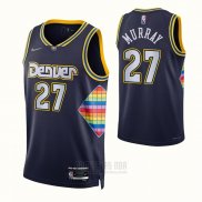 Camiseta Denver Nuggets Jamal Murray #27 Ciudad 2021-22 Azul