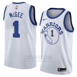 Camiseta Golden State Warriors Javale Mcgee #1 Hardwood Classic 2018 Blanco