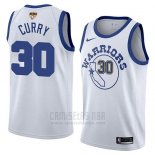 Camiseta Golden State Warriors Stephen Curry #30 Classic 2017-18 Blanco
