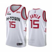 Camiseta Houston Rockets Clint Capela #15 Ciudad Edition Blanco