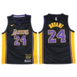 Camiseta Los Angeles Lakers Kobe Bryant #24 2017-18 Negro