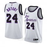 Camiseta Los Angeles Lakers Kobe Bryant #24 Ciudad 2022-23 Blanco
