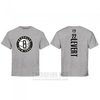 Camiseta Manga Corta Caris Levert Brooklyn Nets Gris