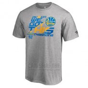 Camiseta Manga Corta Golden State Warriors Gris 2018 NBA Pacific Division Champions Locker Room