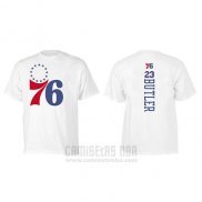 Camiseta Manga Corta Jimmy Butler Philadelphia 76ers Blanco3