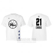 Camiseta Manga Corta Joel Embiid All Star 2019 Philadelphia 76ers Blanco