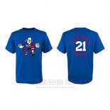 Camiseta Manga Corta Joel Embiid Philadelphia 76ers Azul5
