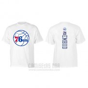Camiseta Manga Corta Joel Embiid Philadelphia 76ers Blanco