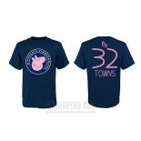 Camiseta Manga Corta Karl-Anthony Towns Minnesota Timberwolves Azul Marino Peppa Pig Cruzado