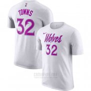 Camiseta Manga Corta Karl-Anthony Towns Minnesota Timberwolves Blanco Earned