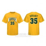 Camiseta Manga Corta Kevin Durant Seattle SuperSonics Amarillo Retro