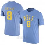 Camiseta Manga Corta Kobe Bayant 8 Los Angeles Lakers Azul MPLS.