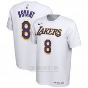 Camiseta Manga Corta Kobe Bayant Los Angeles Lakers 2019 Blanco