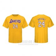 Camiseta Manga Corta Kobe Bayant Los Angeles Lakers Amarillo3