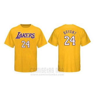 Camiseta Manga Corta Kobe Bayant Los Angeles Lakers Amarillo3
