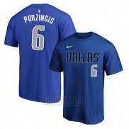 Camiseta Manga Corta Kristaps Porzingis Dallas Mavericks Azul