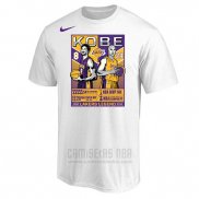 Camiseta Manga Corta Los Angeles Lakers Kobe Bayant Blanco