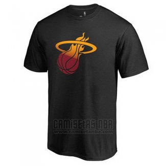 Camiseta Manga Corta Miami Heat Negro3