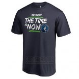 Camiseta Manga Corta Minnesota Timberwolves Azul Marino 2018 NBA Playoffs Bet Slogan