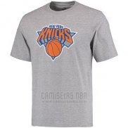 Camiseta Manga Corta New York Knicks Gris